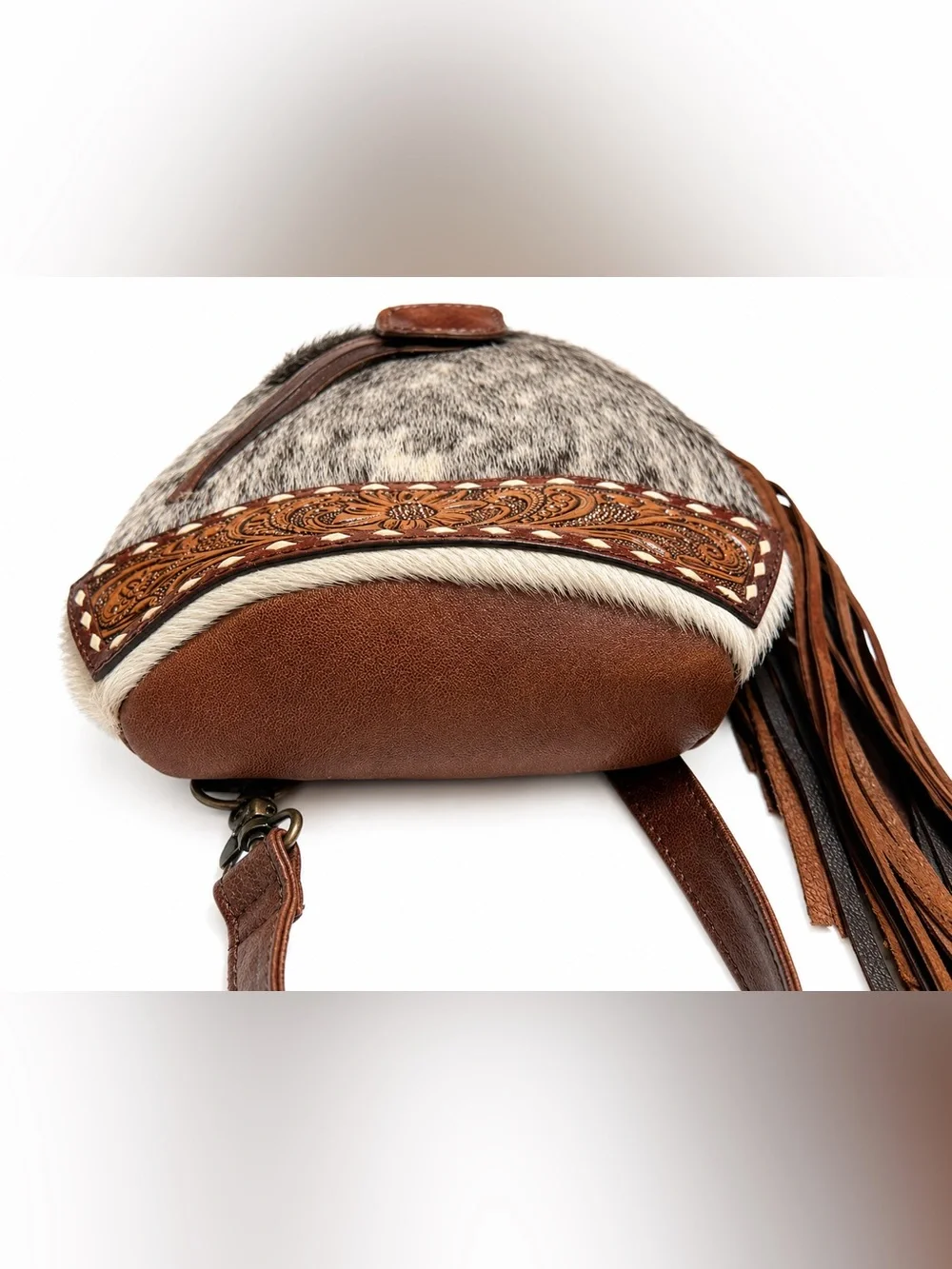 American Darling Hair-On Cowhide Leather Sling Backpack + Matching Card Holder⭐️